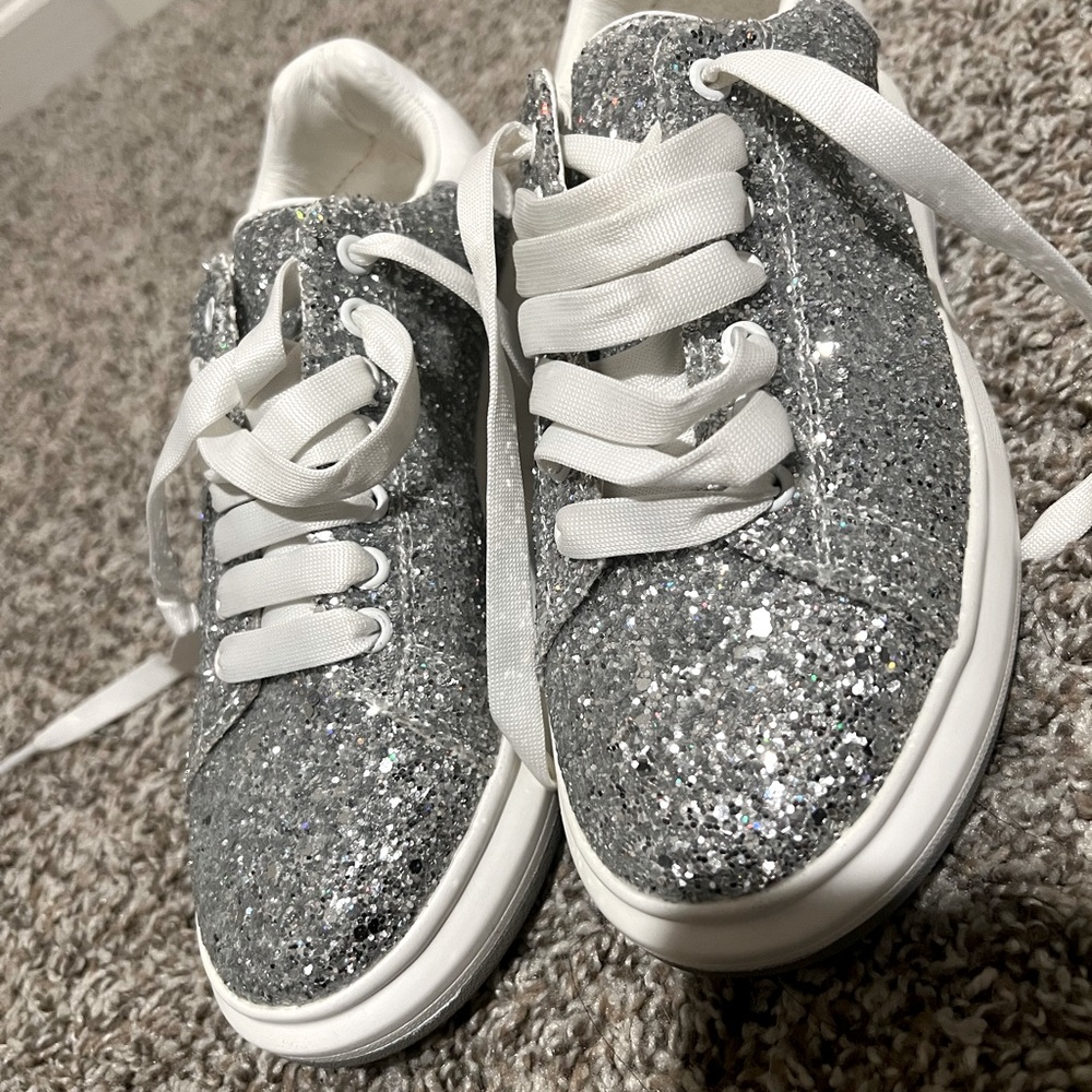SOLD: Sparkly silver shoes